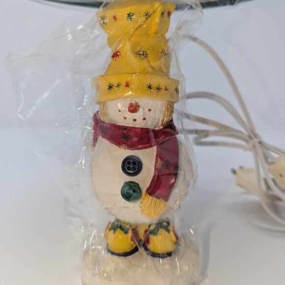 NEW VTG North Pole Express Small Snowman Girl Snowgirl C7 Light Lamp Electric - Picture 3 of 11